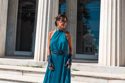 Iduna blu piping argento