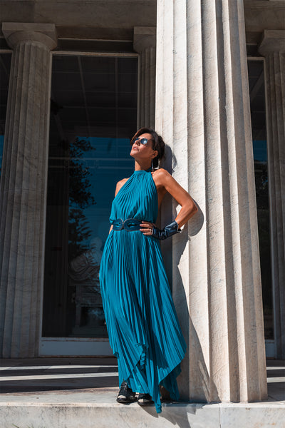 Iduna blu piping argento